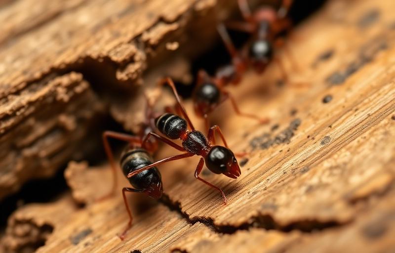 Close-up photograph of ants found in Iowa homes